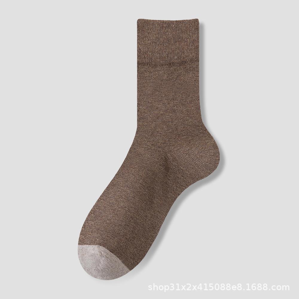 Male Spring and Autumn Pure Cotton Anti Odor Antibacterial Long Boneless Socks