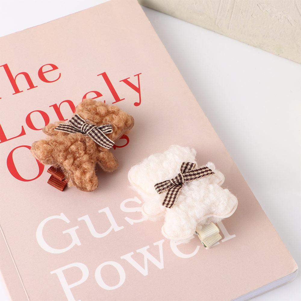 Headdress Plush Girl Female Korean Style Barrettes Bear Hairpin Women Hair Clips Hair Accessories