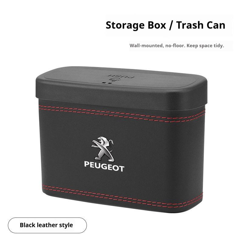 Car trash can hanging car garbage dustproof box storage box suitable for Peugeot 205 206 207 208 301 307 308 406 407 408 508 RCZ