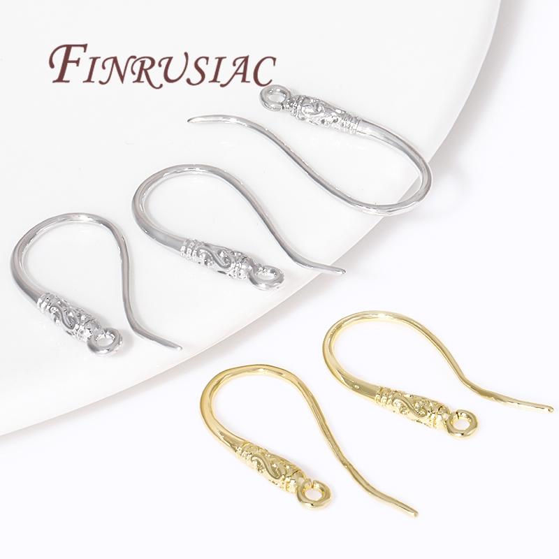 18K Gold Plated Earwires Earring Hooks Clasps For DIY Earrings Accessories Women Jewelry Making Supplies Ear Wire Findings