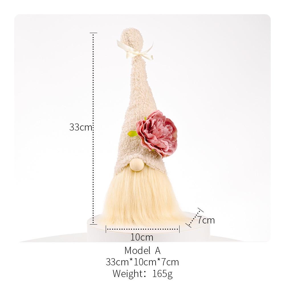 Charming Carnation Rudolph Plush Doll For Mother's Day Celebration Gift Decor