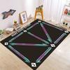 Soccer Training Mat Sports Games Carpet Multi Color Line Markings All Football Practice Pad  Large Carpet for Indoor Outdoor Use