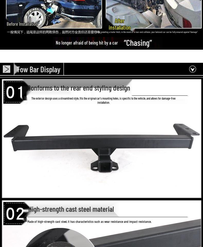 Compatible with Nissan Navara Riqie: Modified Trailer Hitch & Tow Hook Accessories