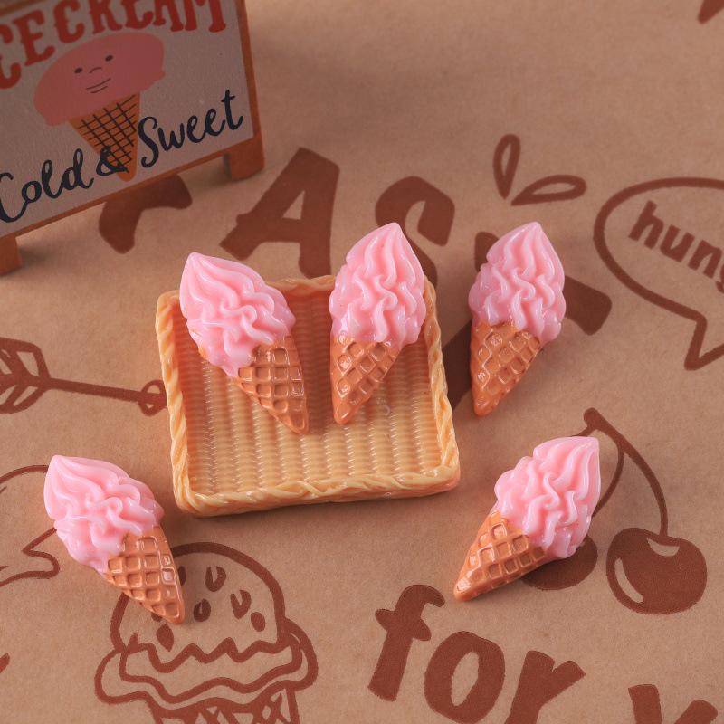 DIY Ice Cream Cone Toy: Cream Glue Hair Clip & Refrigerator Magnet Kit
