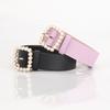 The Square-shaped Pearl Buckle Belt Is Fashionable, Versatile, Sweet and Cute. It Is A Fashionable and Elegant Decoration for Ladies