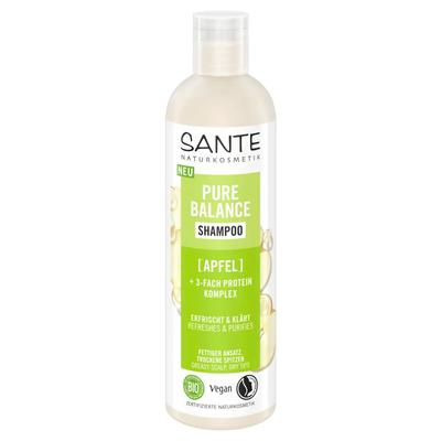 BIO-Shampoo Pure Balance zum Ausgleich von fettigem Haar an den Wurzeln und trockenem Haar an den Enden mit Apfel 250 ml