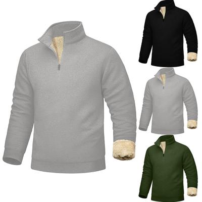 Sweatshirts For Men Long Sleeve Fleece Casual   Fuzzy Hooded Pullover Warm Winter
