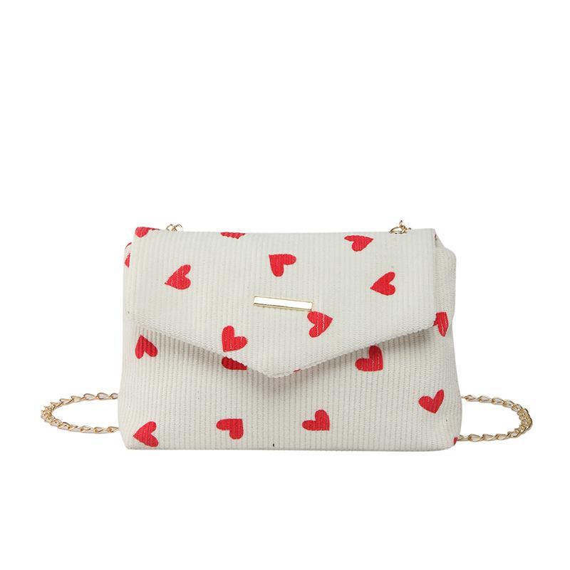 Large Capacity Strawberry Bag 2025 Summer Niche Design Chain Messenger Bag Female Cute Soft Girl Envelope Small Square Bag