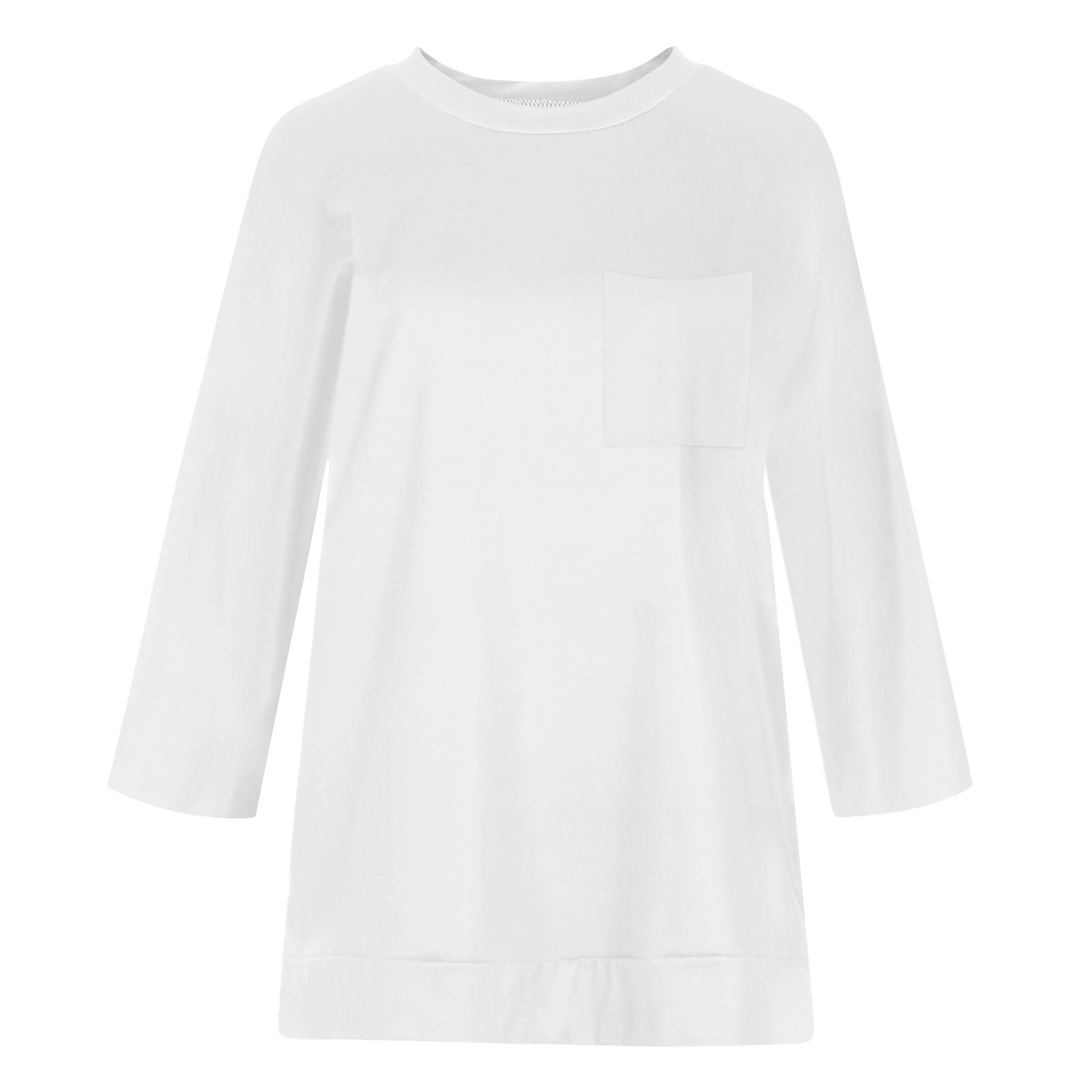 Женская мода для отдыха с семиточечным рукавом и круглым вырезом — фото 3