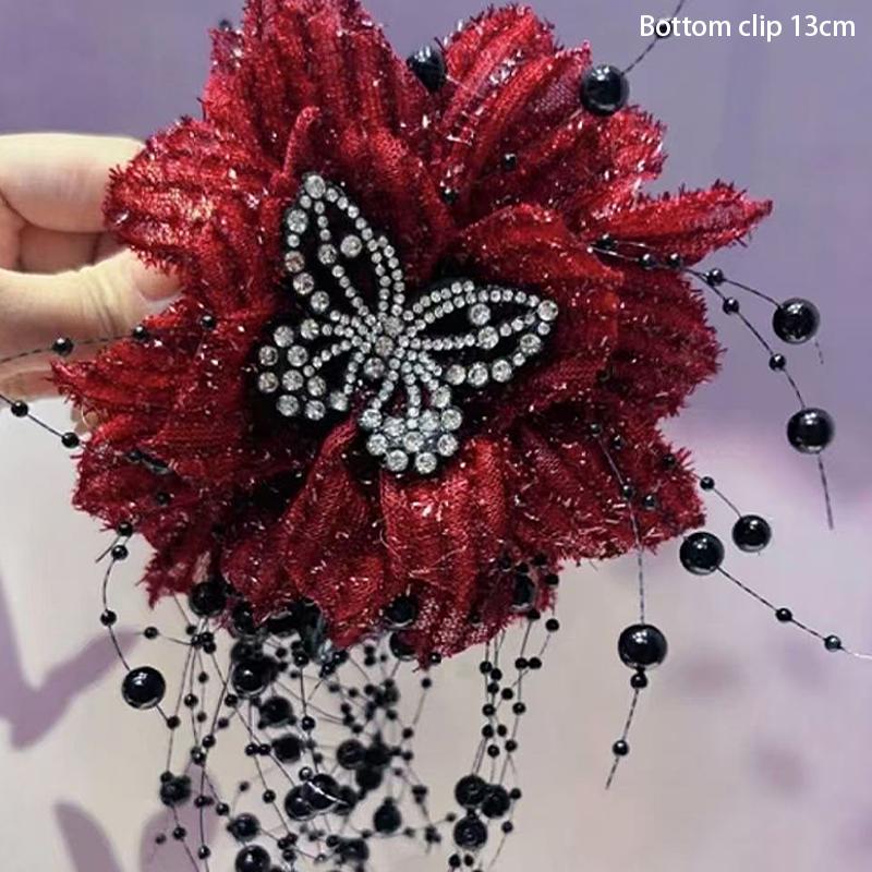Flower Butterfly Tassel Hairpin Flower Headdress Exaggerated Hairpin
