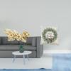 Nordic Metal Wall Art Sculpture with Decorative Flower Leaves And Christmas Pillow Cover Cushion for