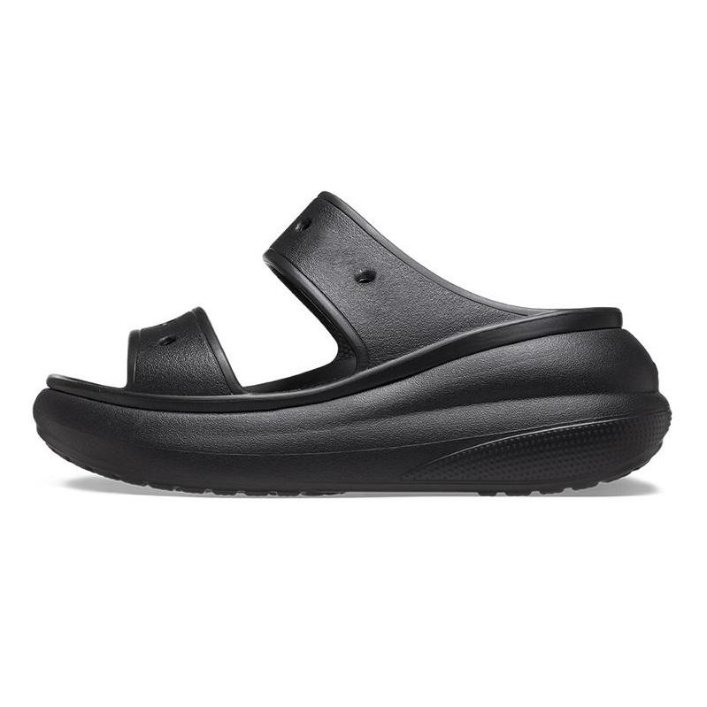 

Crocs Classic Crush Puff Wedge Hole Бесшумные тапочки Унисекс Черные 39-40