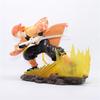 14.5 cm Combat version Anime Demon Slayer Agatsuma Zenitsu Tanjirou PVC Figure Model Kimetsu No Yaiba Collection Figure Model Gift