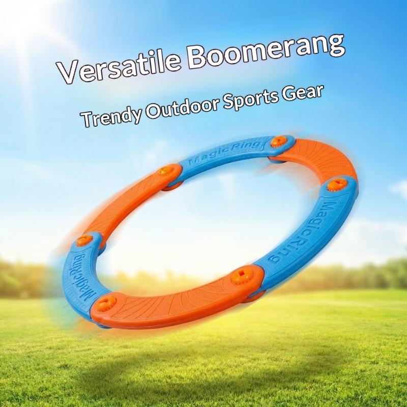 Portable Lightweight Flying Ring Wind Resistant Educational Flying Toys High Speed Folding Boomerangs Kid