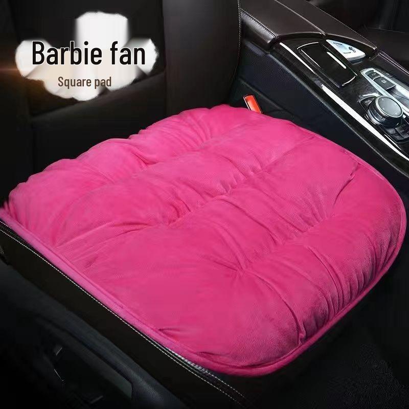 Winter Plush Car Seat Cushion, Single Piece, Non-Backrest, Soft Three-Piece Set for Rear Seat Warmth.