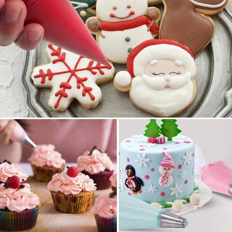 100Pcs Disposable Piping Bags Burst Proof Thick Material 3 Sizes Perfect For Cake Decorating Home Baking Pastry Making