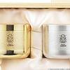Pure Copper Sake Gold and Made In Japan Vietnam J-kitchens Glasses, Silver, 2-Piece Set, 90ml, (SimpleBag Set)