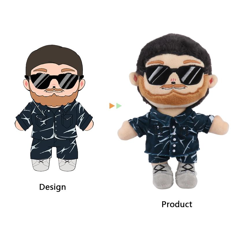 Custom 20Cm Kpop Plush Star Doll Cute Cotton Custom Clothes Dolls Birthday Party Plush Toys From Carton Pictures