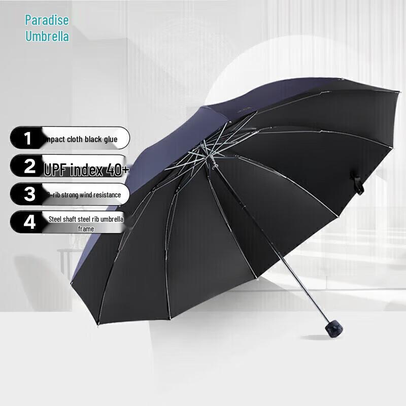 Paradise 3-Fold UV Protection Sun & Rain Umbrella
