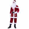 Ny Röd Deluxe Sammet Maskeradfest Man Scenkostym Jul Tomtedräkt Vuxen Överstorlek Jul Cosplay-kostym