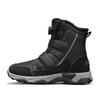 Herren Winter Schneestiefel Fleecegefüttert Warm Hoch geschnitten Baumwolle Schuhe Pelz Leder Integriert Extrem Kaltes Wetter