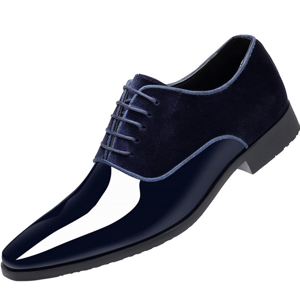 Mens Formal Business Leather Shoes Lightweight Trendy Low Cut British Pointed Toe Wedding Groom Shoes