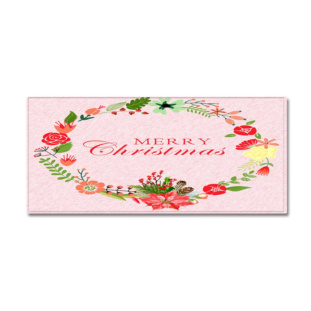 Christmas Household Bathroom Absorbent Non-Slip Mat Living Room Kitchen Sand Carpet Doormat Long Floor Mat