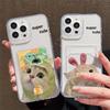 Card Slot Holder Silicone Wallet Pocket Case For Xiaomi 14T 13T 11T Redmi 15 14 12C 13C iPhone 17 16 15 Samsung A15 A25 A35 Cover Clear Phone Bumper