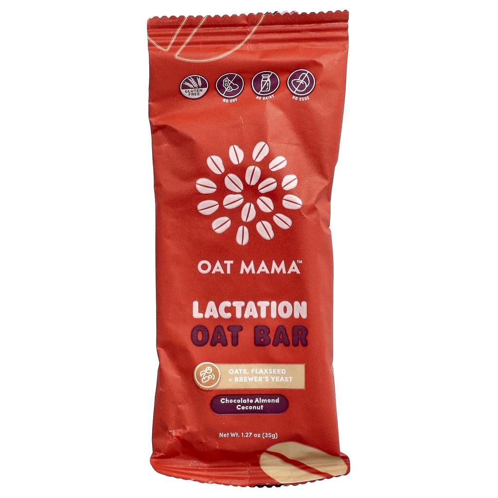 Oat Mama, Lactation Oat Bar, Chocolate Almond Coconut, 5 Bars, 35g (1.27oz) each