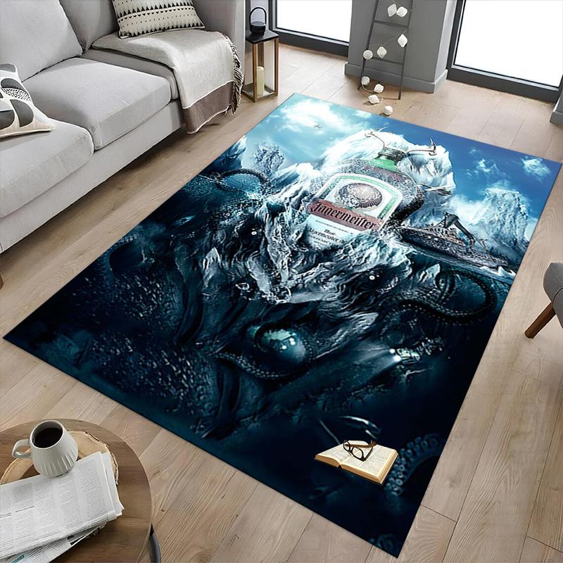 1pc Underwater Spirits Journey Carpet for Playroom Bedroom Living Room Sofa Home Decor,kids Game Area Rug Non-slip Floor Mat Y82622