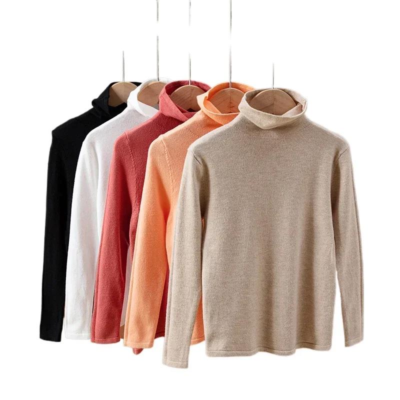 Knitwear for Kids Half-high Neck Autumn Winter Undershirt 2024 Boys Girls Undershirt Inside Long Sleeve Children Tops Clothes