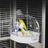 Parakeet Bird Bath Shower Bathtub Bowl Splashproof Transparent Cage Bird Bath For Indoor Window Cockatiel Conure Canary