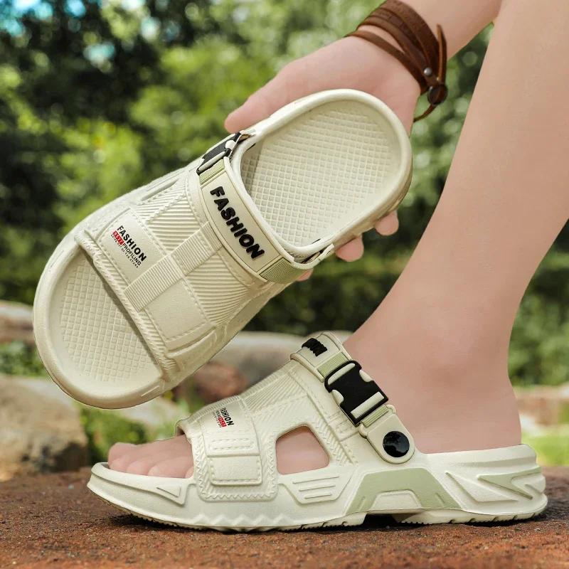 Fashion High Quality Men Outdoor Beach Shoes Slippers Soft Comfortable Sports Clogs Garden Shoes Men's Beach Sandalsbotas Para Hombre