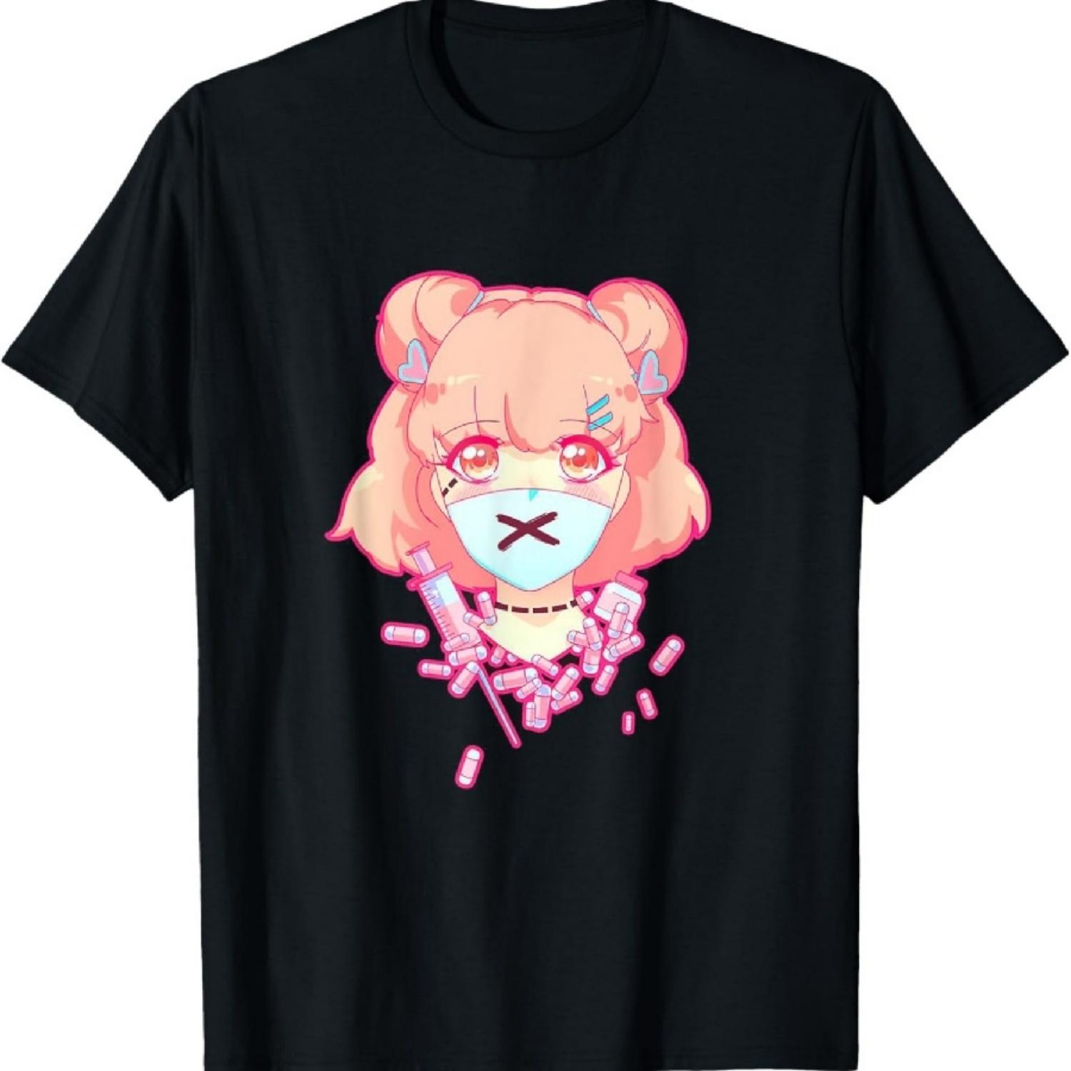 

Pastel Menhera Anime Pills Psycho Shirt XXXXXL чорний