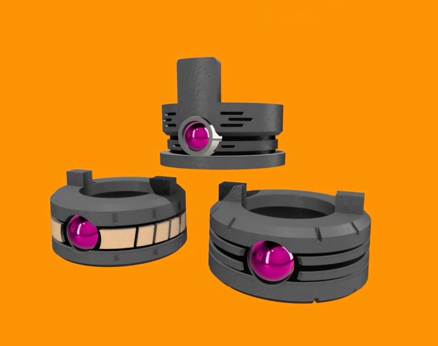 

HGUC Модификация MS Моноглаз 3D-принтер PLA Угроза 6 Детали для детализации, (HG 1/144 Гельгуг/Гельгуг Д-13, детали) оранжевый