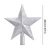 Christmas Tree Star Topper 8" Glitter Star Ornament 3D Shatterproof Star Tree Topper Decoration for Holiday Home Decor