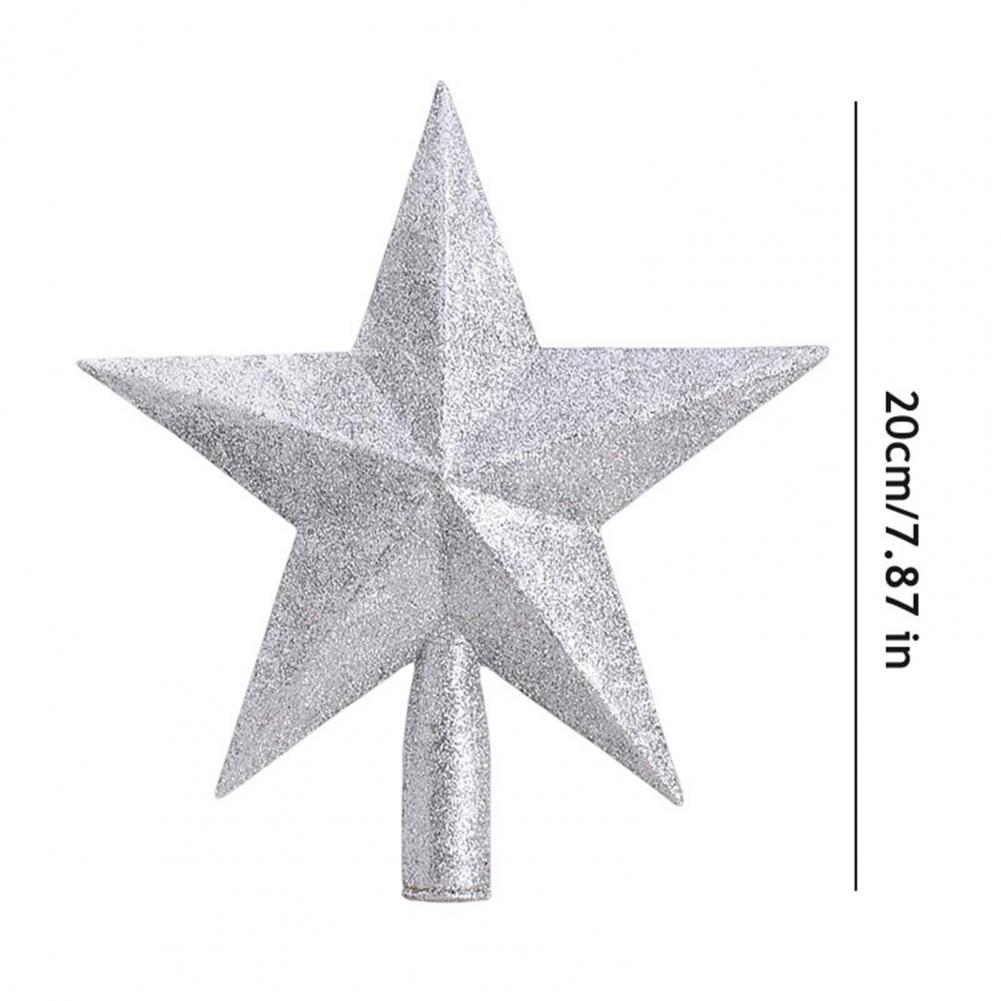 Christmas Tree Star Topper 8" Glitter Star Ornament 3D Shatterproof Star Tree Topper Decoration for Holiday Home Decor