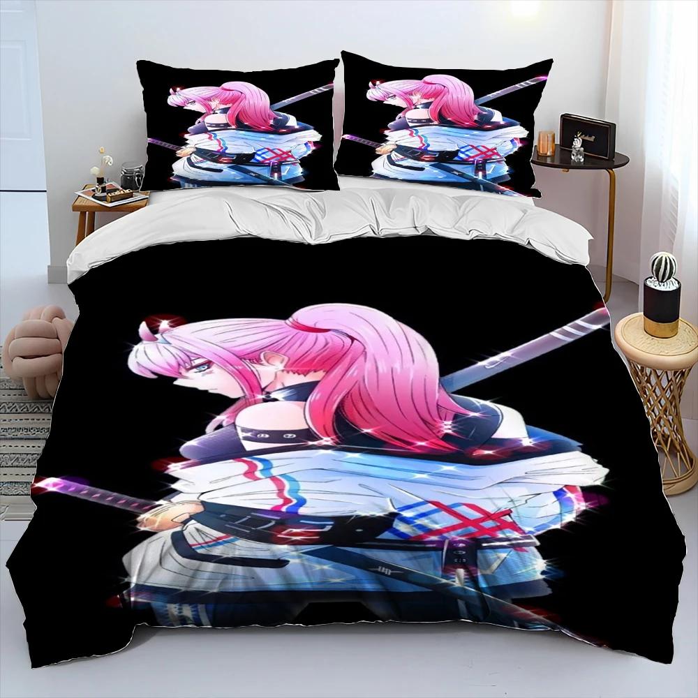 Zero Two Darling In The Franxx Cartoon Comforter Bedding SetDuvet Cover Bed Set Quilt Cover PillowcaseQueen Size Bedding Set