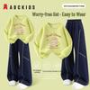 ABC KIDS Children's Stylish Long-Sleeve Sweatshirt and Wide-Leg Pants Set