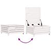 Garden Stool White 62x63.5x32 cm Solid Pine Wood