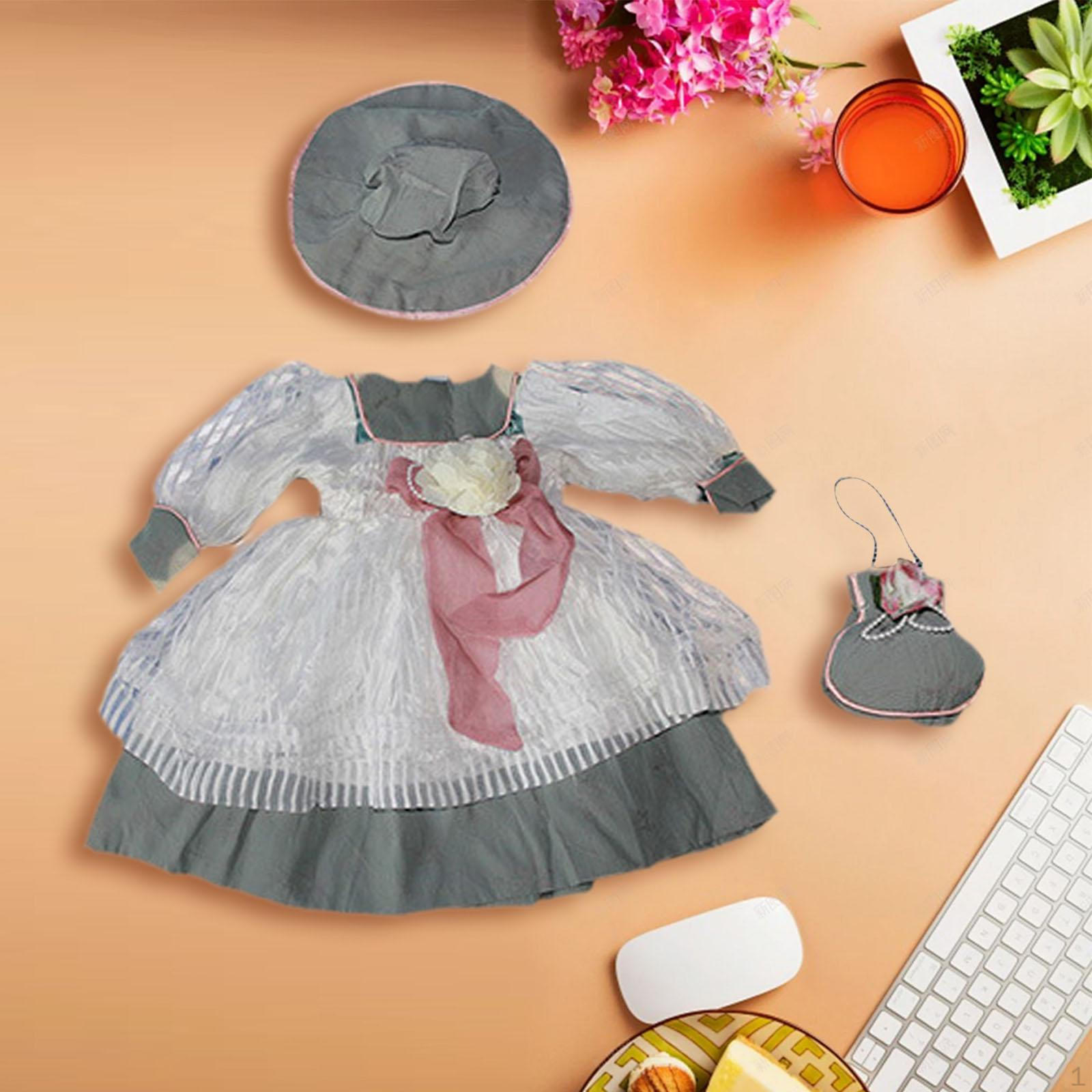 

1/3 Ceramic Doll Dress Costumes Comfortable Pendant Imagination Fashion Clothes Outifit сірий колір