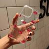 Pink Cherries Heart Coquette Clear Phone Case for iPhone 17 16 11 13 15 14 12 Pro Max 7 8  Plus XS X XR 17 Air Transparent Cover