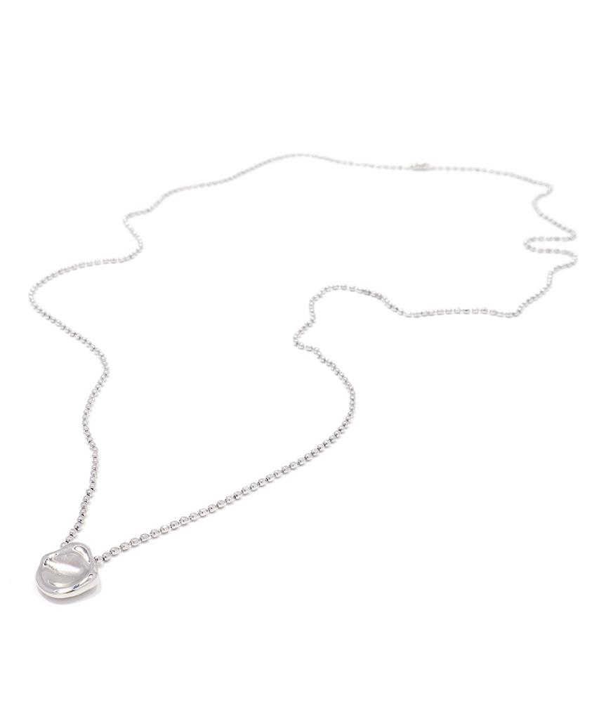 Polalita Mini Ball Chain Drop Pendant Long Necklace (Plt-Nl-090_Sv)
