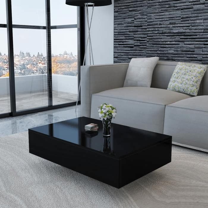 VidaXL Coffee Table High Gloss Black
