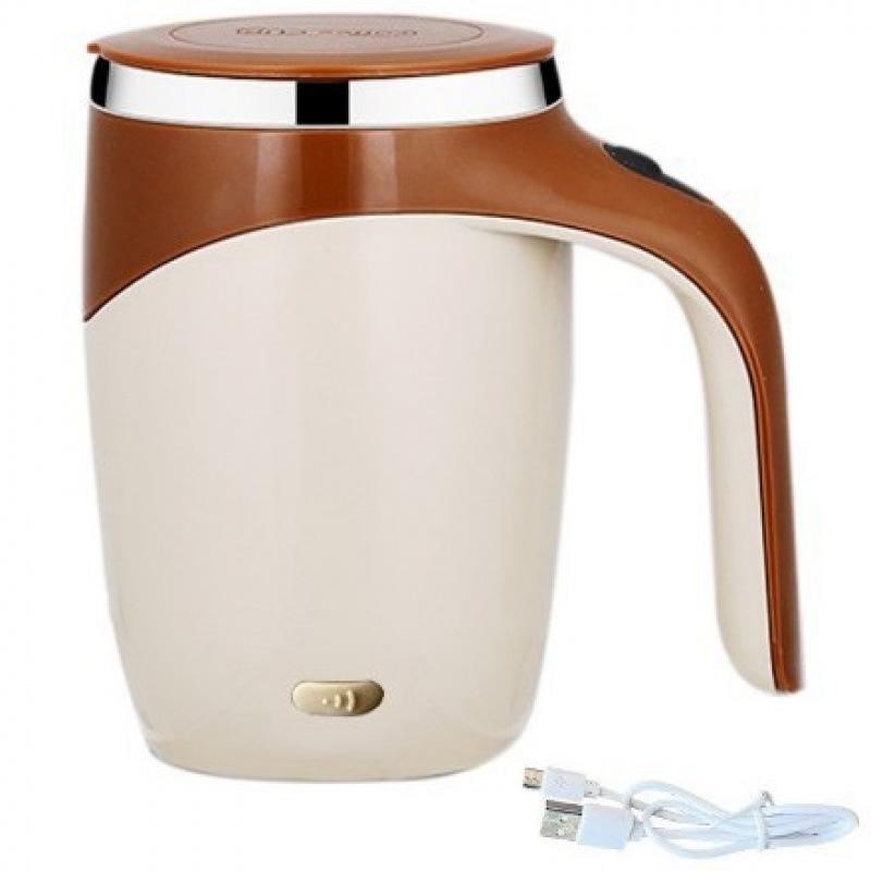 304 Stainless Steel Automatic Stirring Mug Magnetic Rotating Cordless One Button Start Fast Cooling For Coffee Milk Lazy People