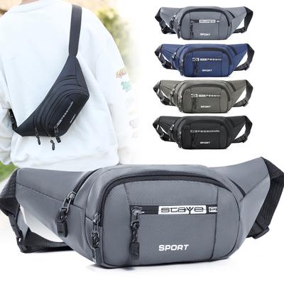Męski pakiet na piersi wodoodporna torba sportowa na świeżym powietrzu płócienny woreczek w stylu koreańskim saszetka na pas saszetka na pas Crossbody męska torba bananowa