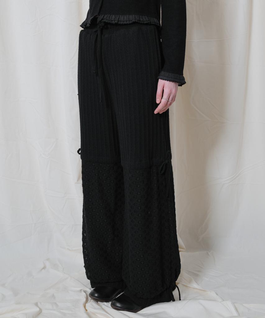 Telelu Layered String Pants Black