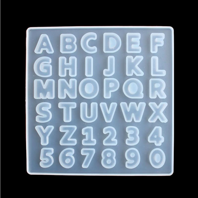 Transparent Silicone Mould Dried Flower Resin Decorative Craft DIY Letter and Number Mold Epoxy Resin Molds for Jewelry