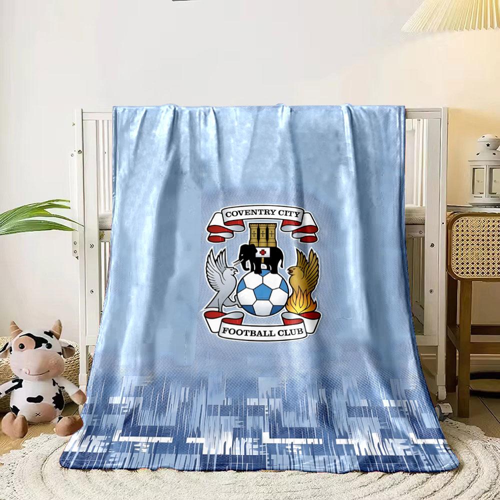 Coventry City Football Club Logo Print Blanket Soft and Cozy Perfect for the Living Room Bed Sofa or a Nap,gift
