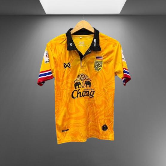 THAILAND National Football Soccer Training JERSEY CHEER Fan Versjon Quick Dry skjorte Polo Polyester Kortermet Uniform Elefantlogo Sport Utendørs